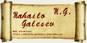 Mahailo Galešev vizit kartica